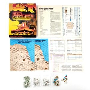 Vtg 1983 8th Army: Operation Crusader Winter Battles Tobruk Board Game Complete